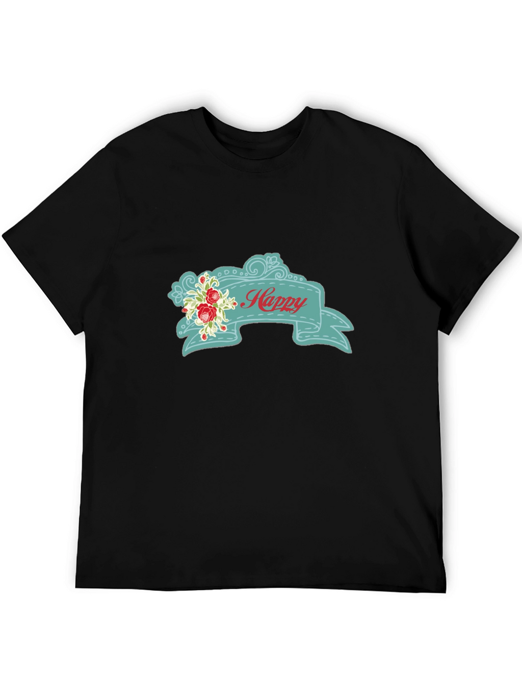Happy Floral Banner Graphic Tee