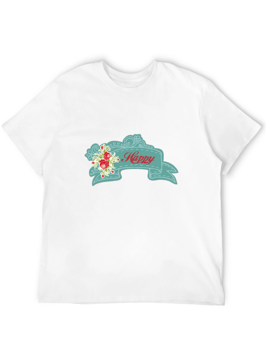 Happy Floral Banner Graphic Tee