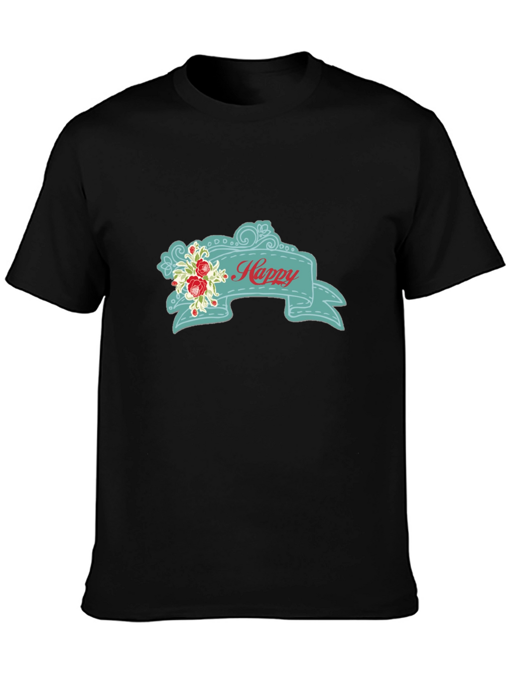 Happy Floral Banner Graphic Tee