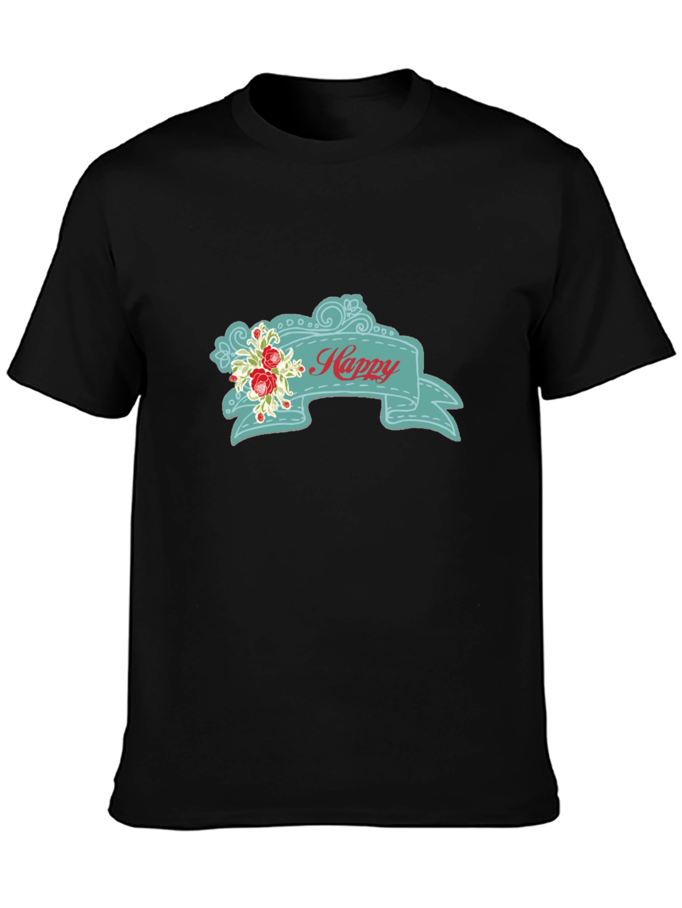 Happy Floral Banner Graphic Tee