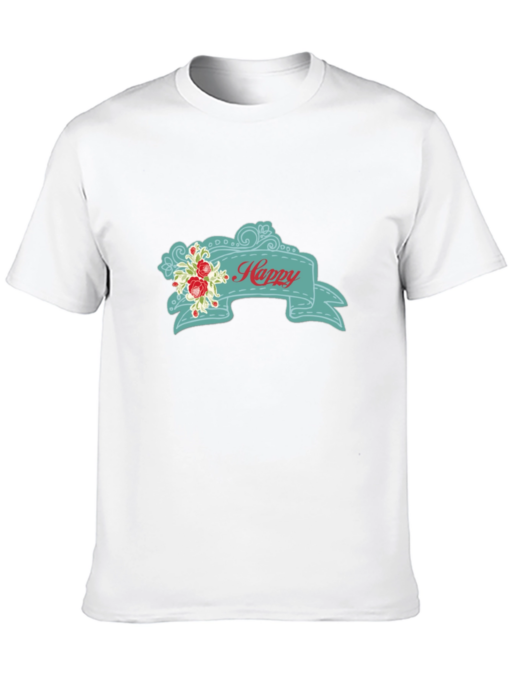 Happy Floral Banner Graphic Tee