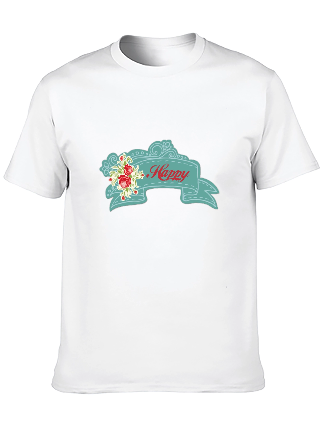 Happy Floral Banner Graphic Tee