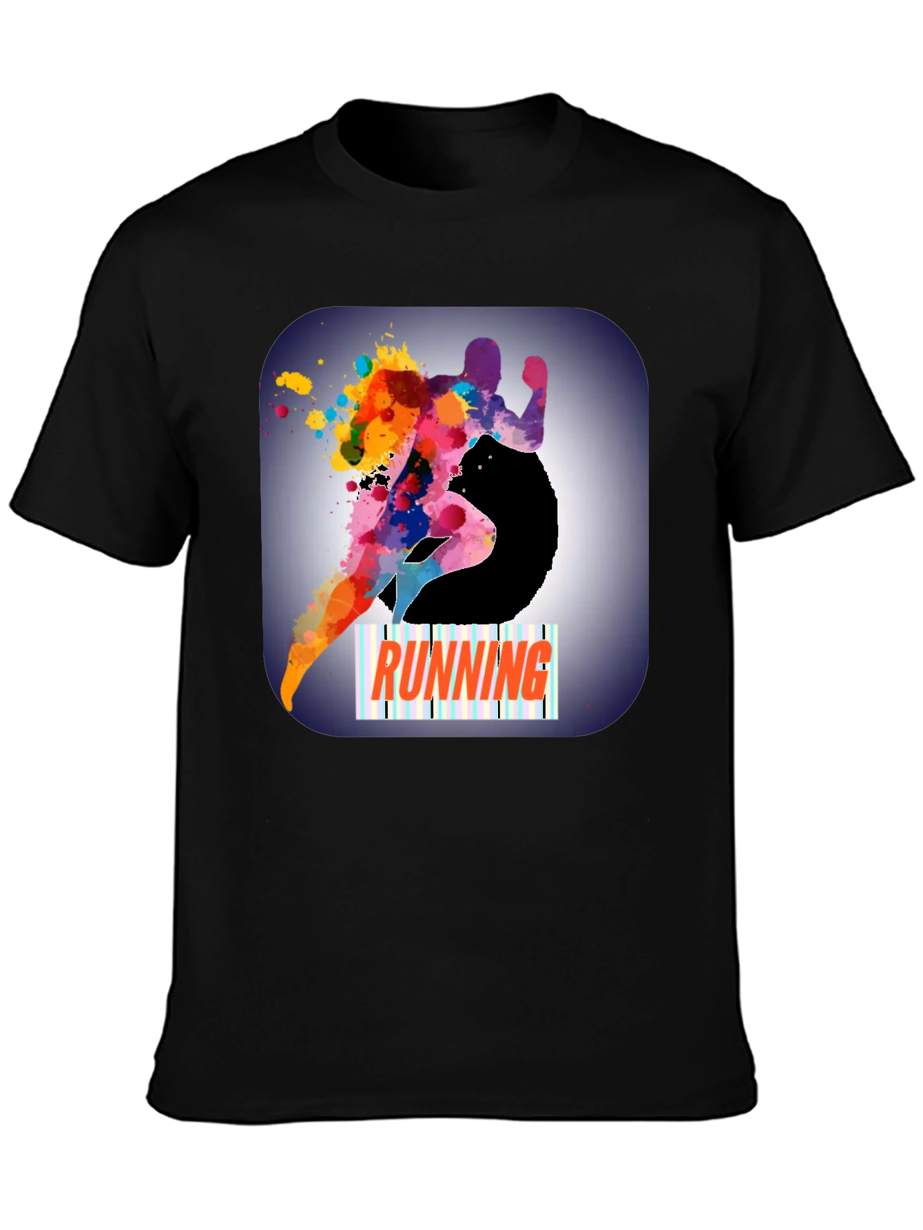 Running Graphic T-Shirt - Colorful Athlete Design