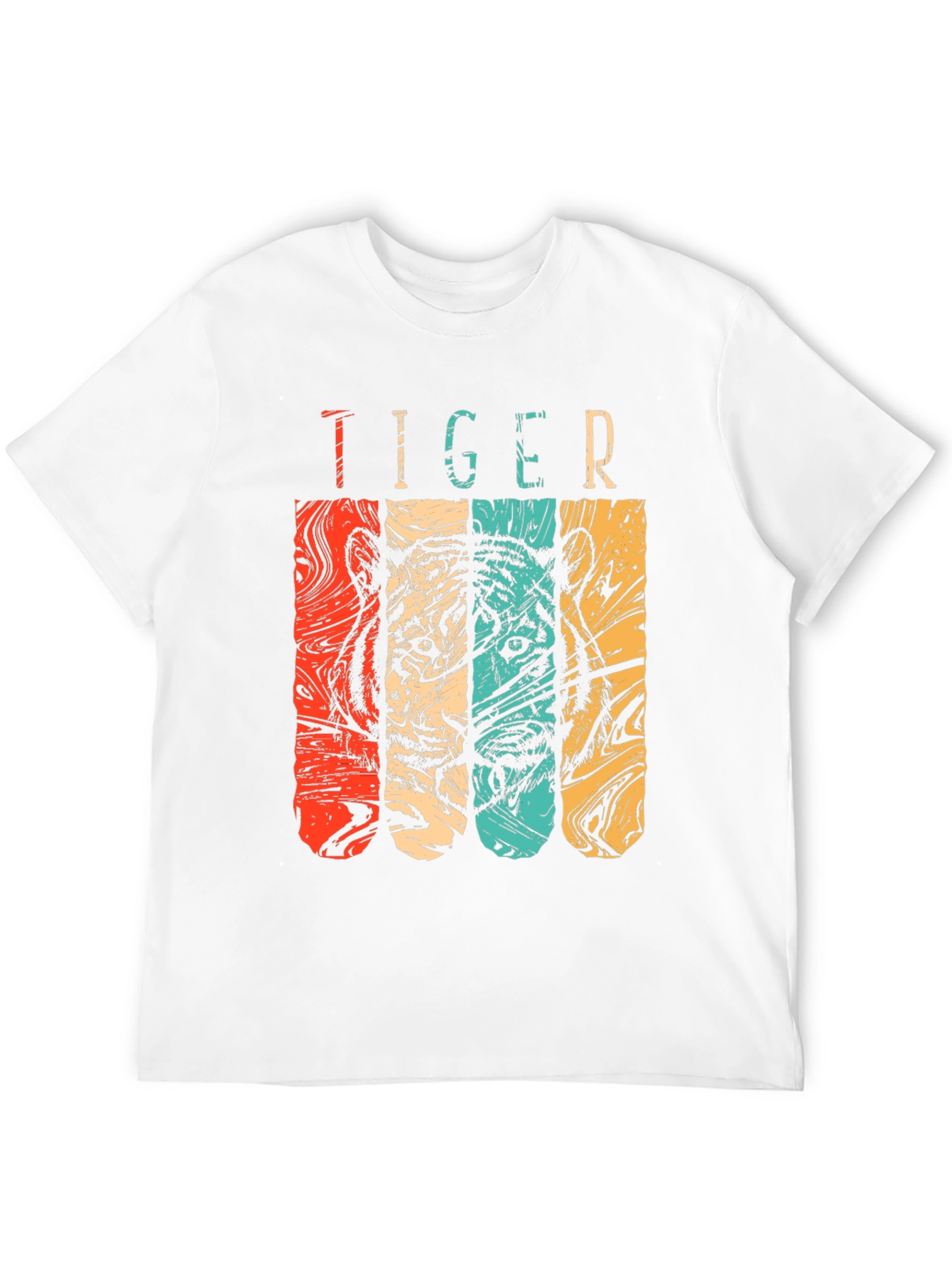 Retro Tiger Graphic Tee - Classic Black