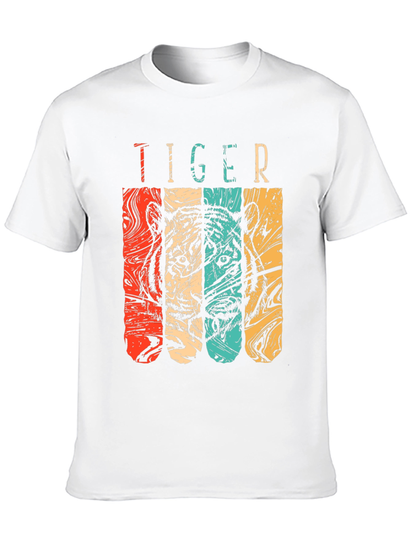 Retro Tiger Graphic Tee - Classic Black