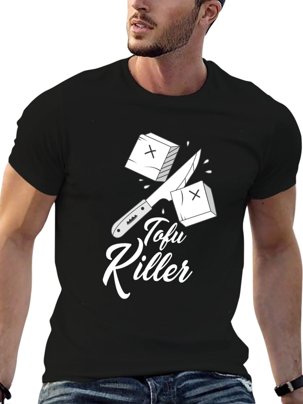 Tofu Killer Graphic Tee - Vegan Humor T-Shirt