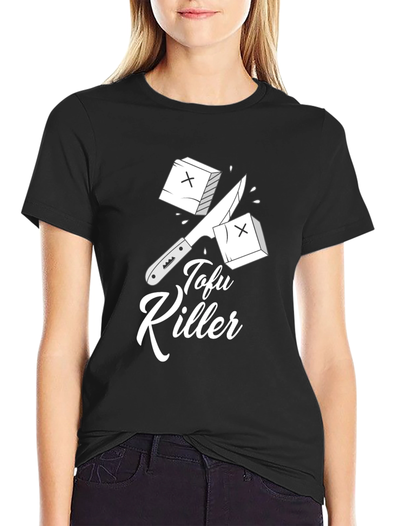 Tofu Killer Graphic Tee - Vegan Humor T-Shirt