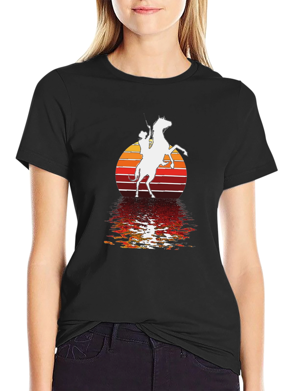 Western Rider Sunset Graphic Tee