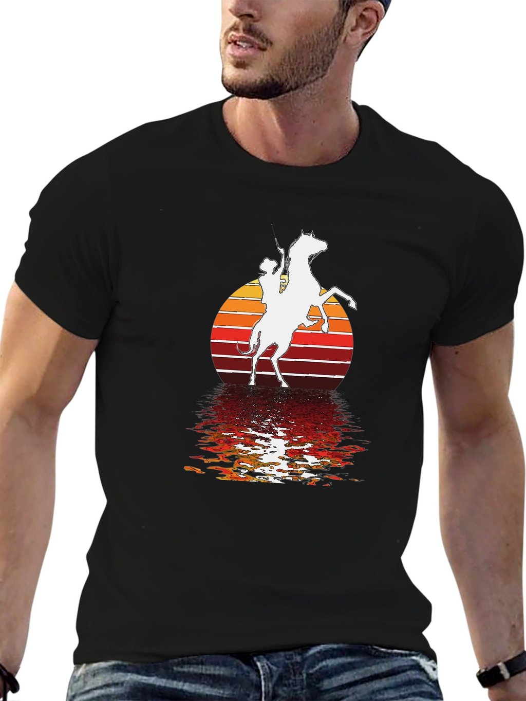 Western Rider Sunset Graphic Tee