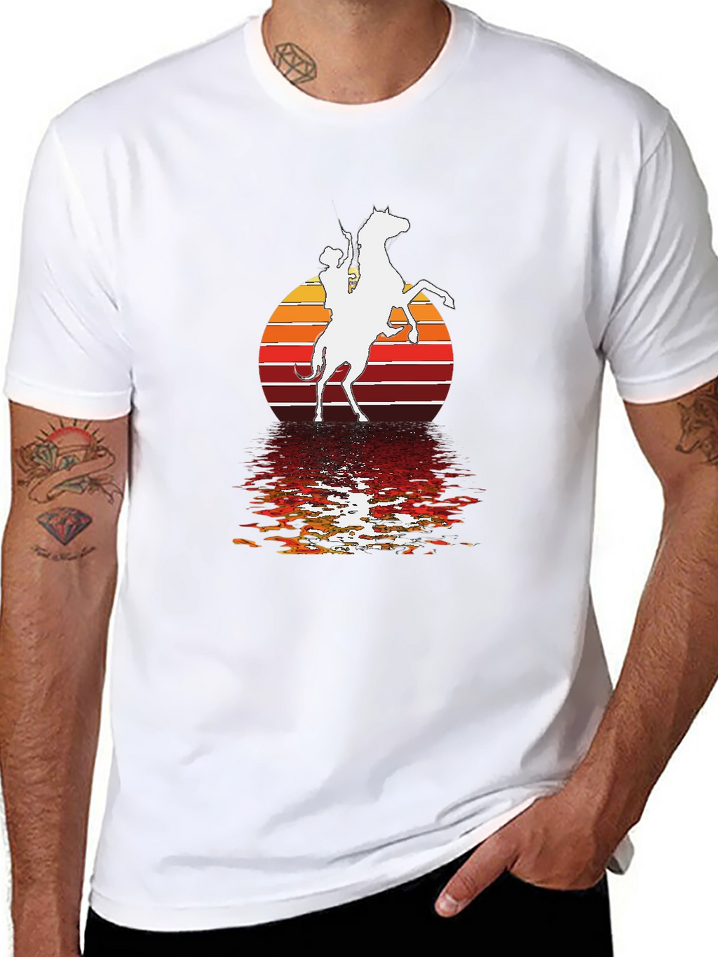 Western Rider Sunset Graphic Tee