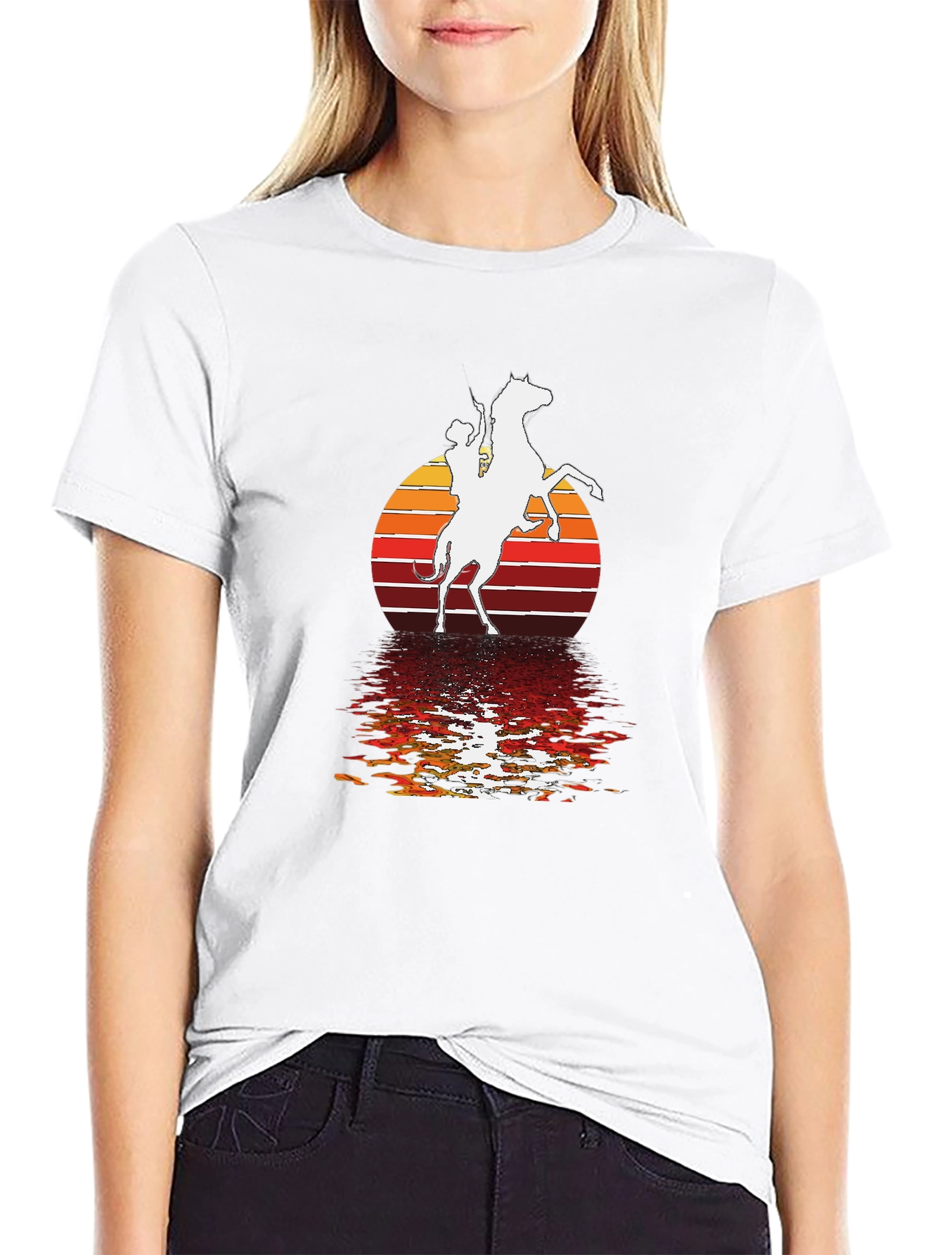 Western Rider Sunset Graphic Tee