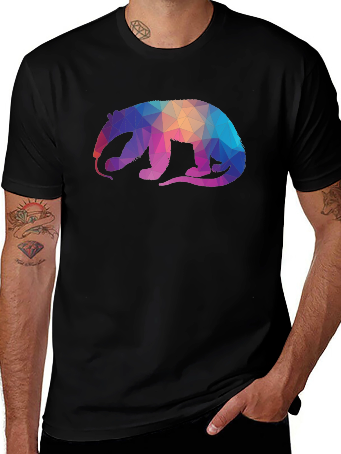Geometric Anteater Graphic T-Shirt