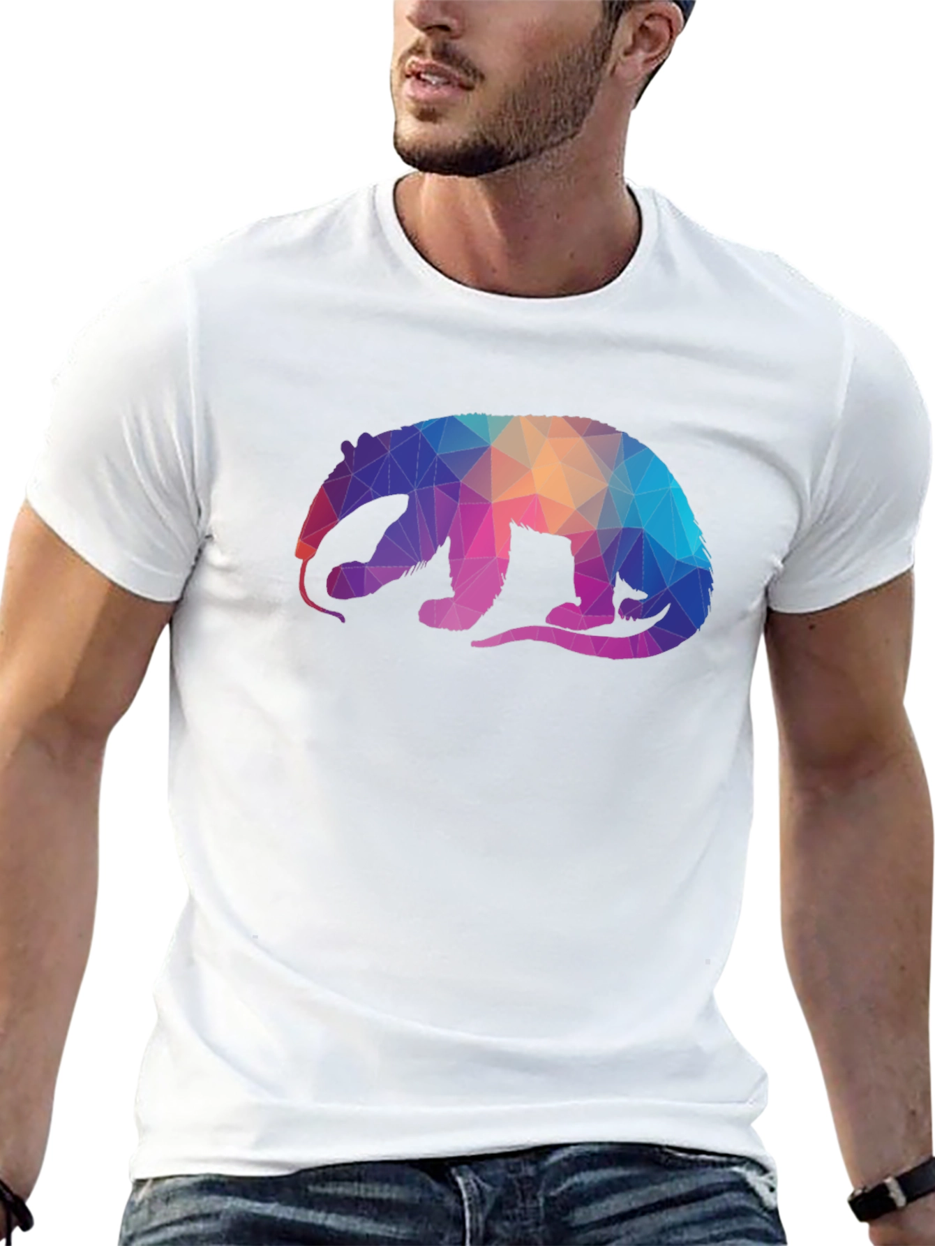 Geometric Anteater Graphic T-Shirt