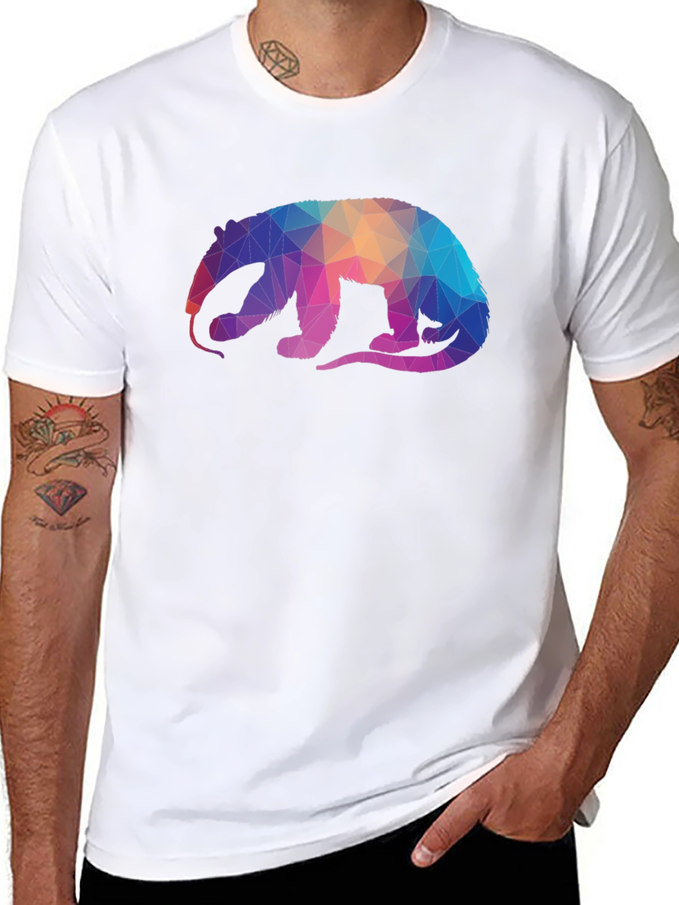 Geometric Anteater Graphic T-Shirt