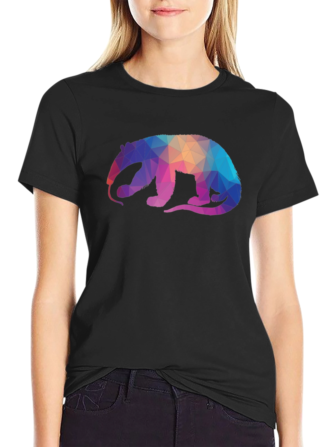 Geometric Anteater Graphic T-Shirt