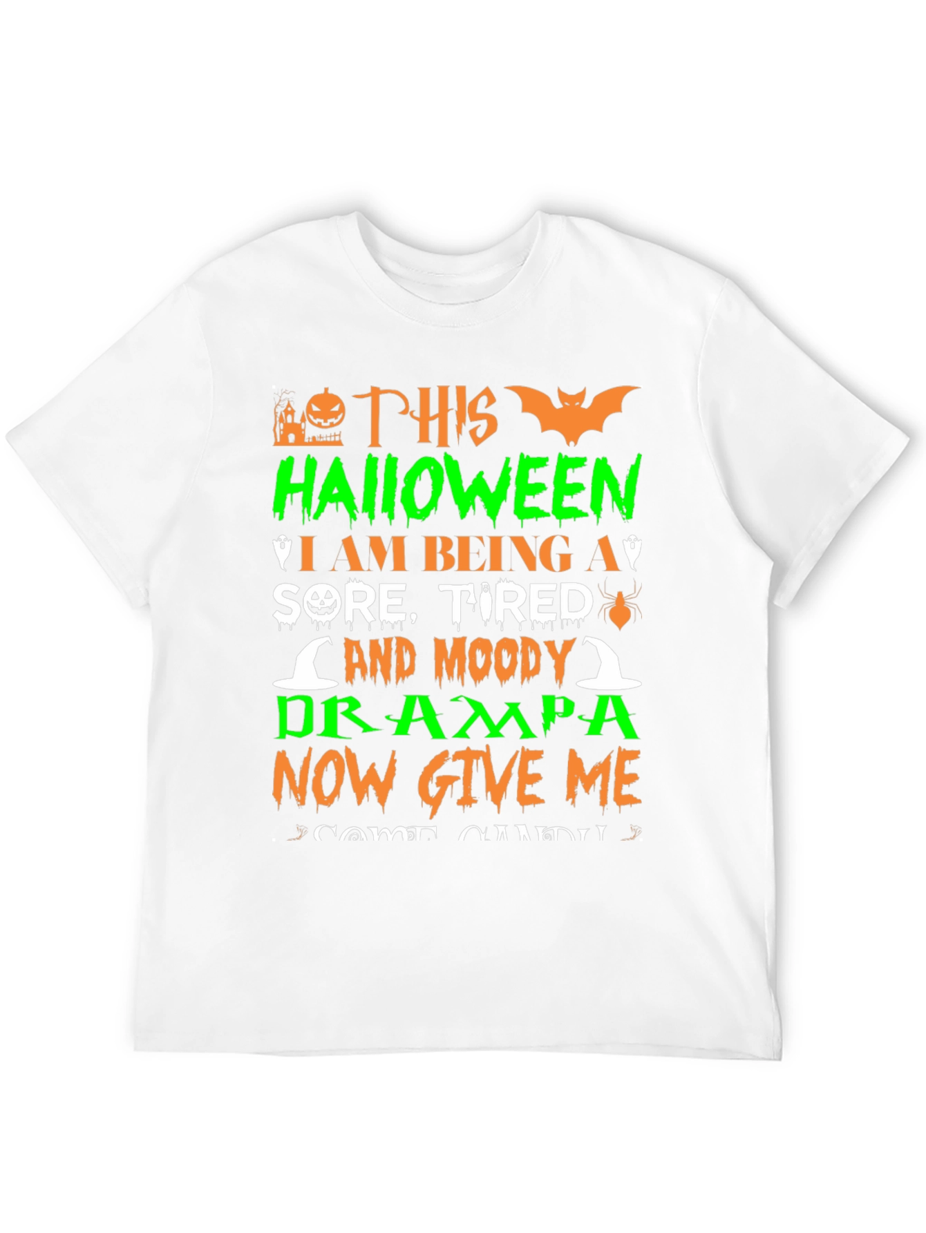 Halloween Moody Grampa T-Shirt: Give Me Candy!