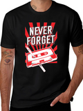 Never Forget Cassette Tape T-Shirt - Retro Style