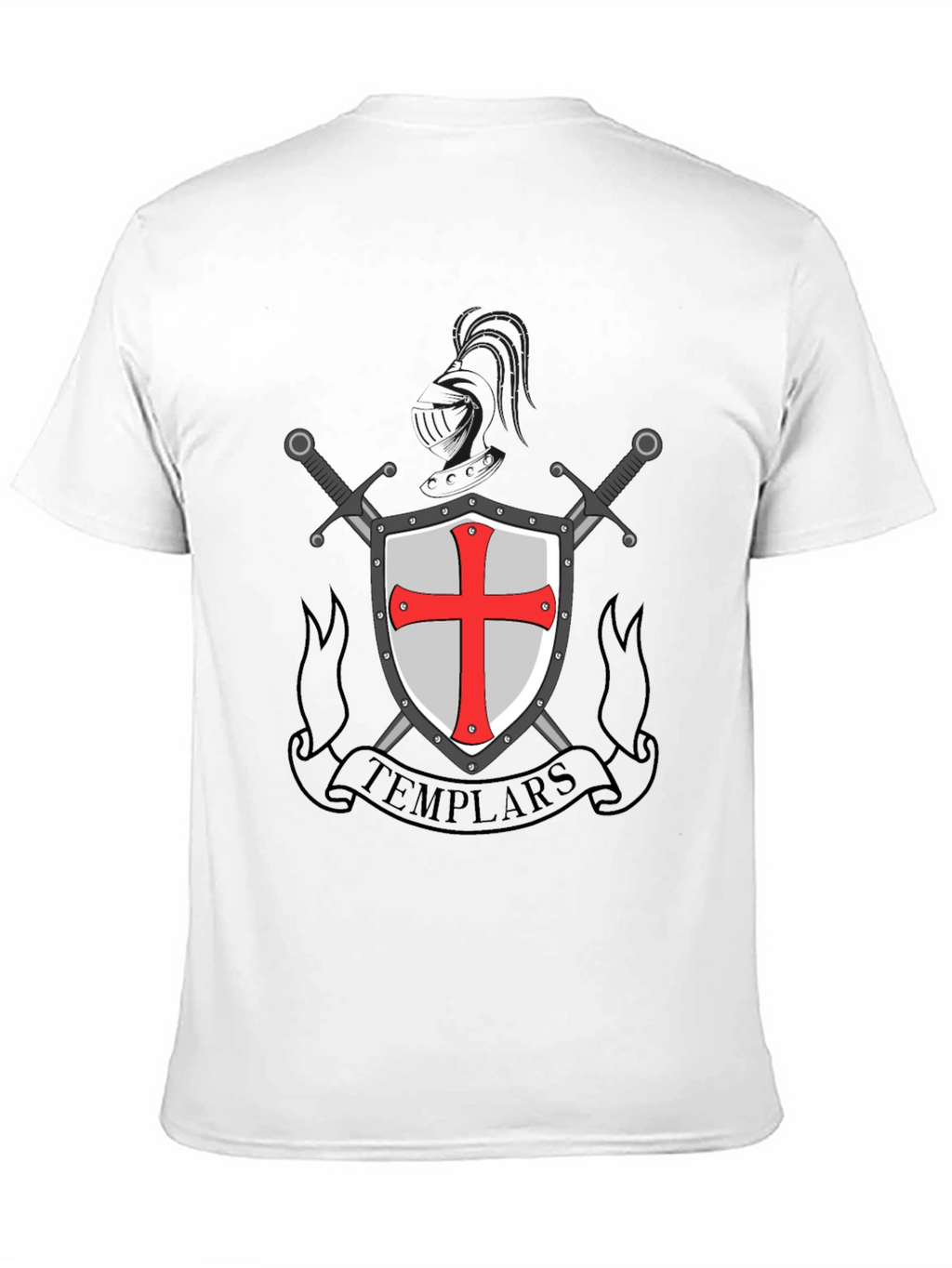Templar Shield & Swords Graphic Tee - Black