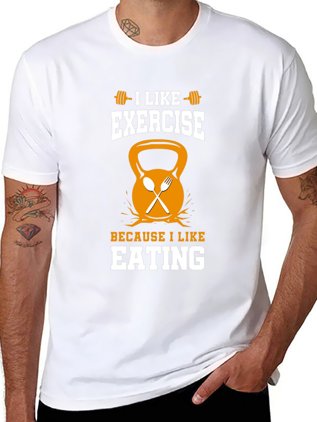 Funny Exercise and Eating T-Shirt