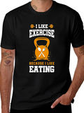 Funny Exercise and Eating T-Shirt