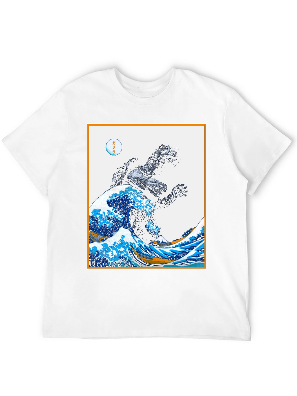 Godzilla Great Wave Graphic Tee - Black