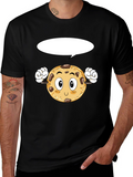 Cartoon Cookie Black T-Shirt