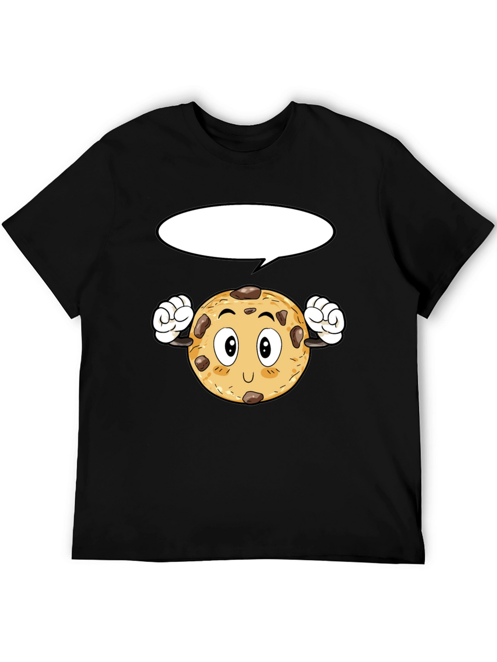 Cartoon Cookie Black T-Shirt