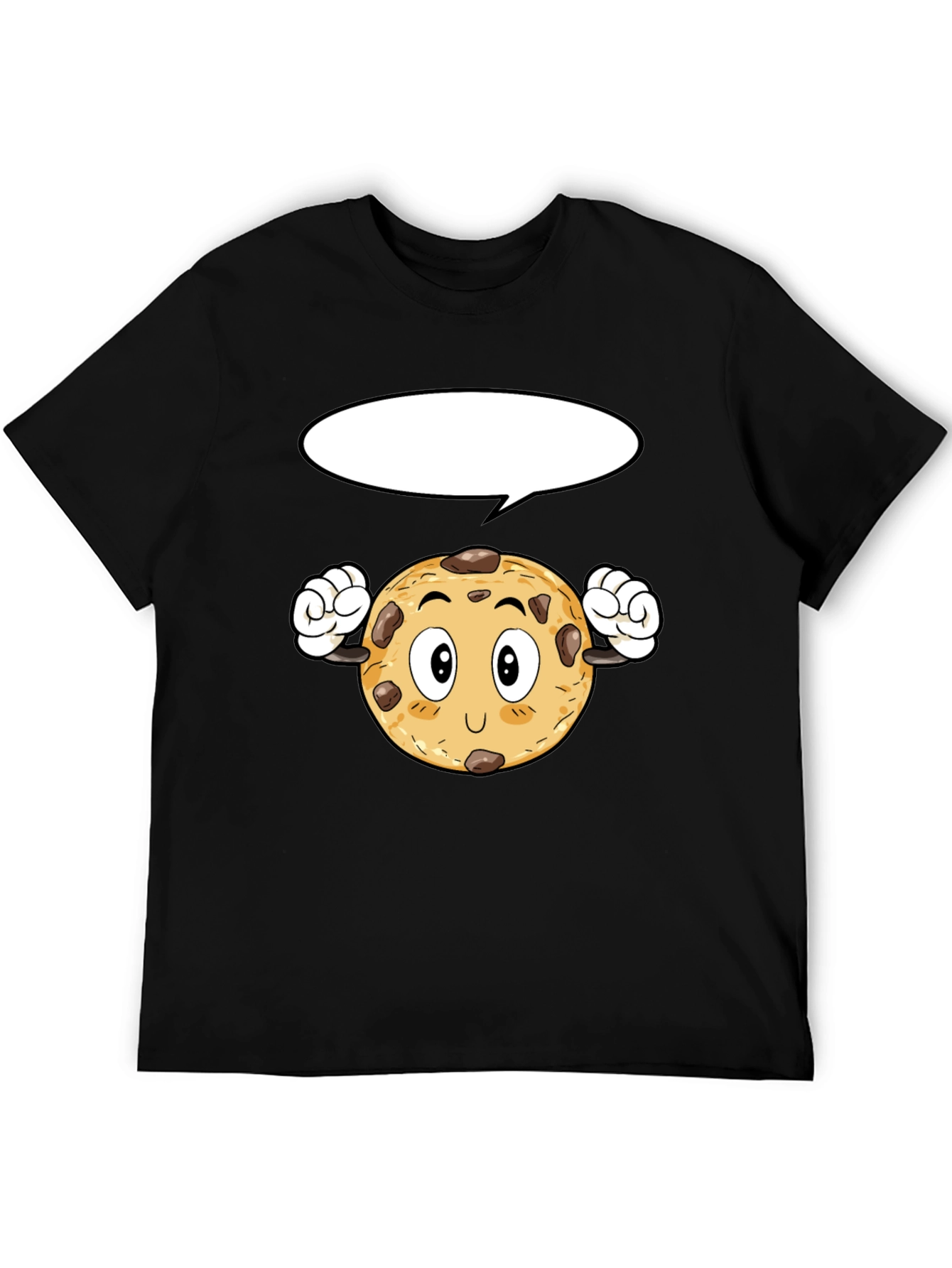Cartoon Cookie Black T-Shirt