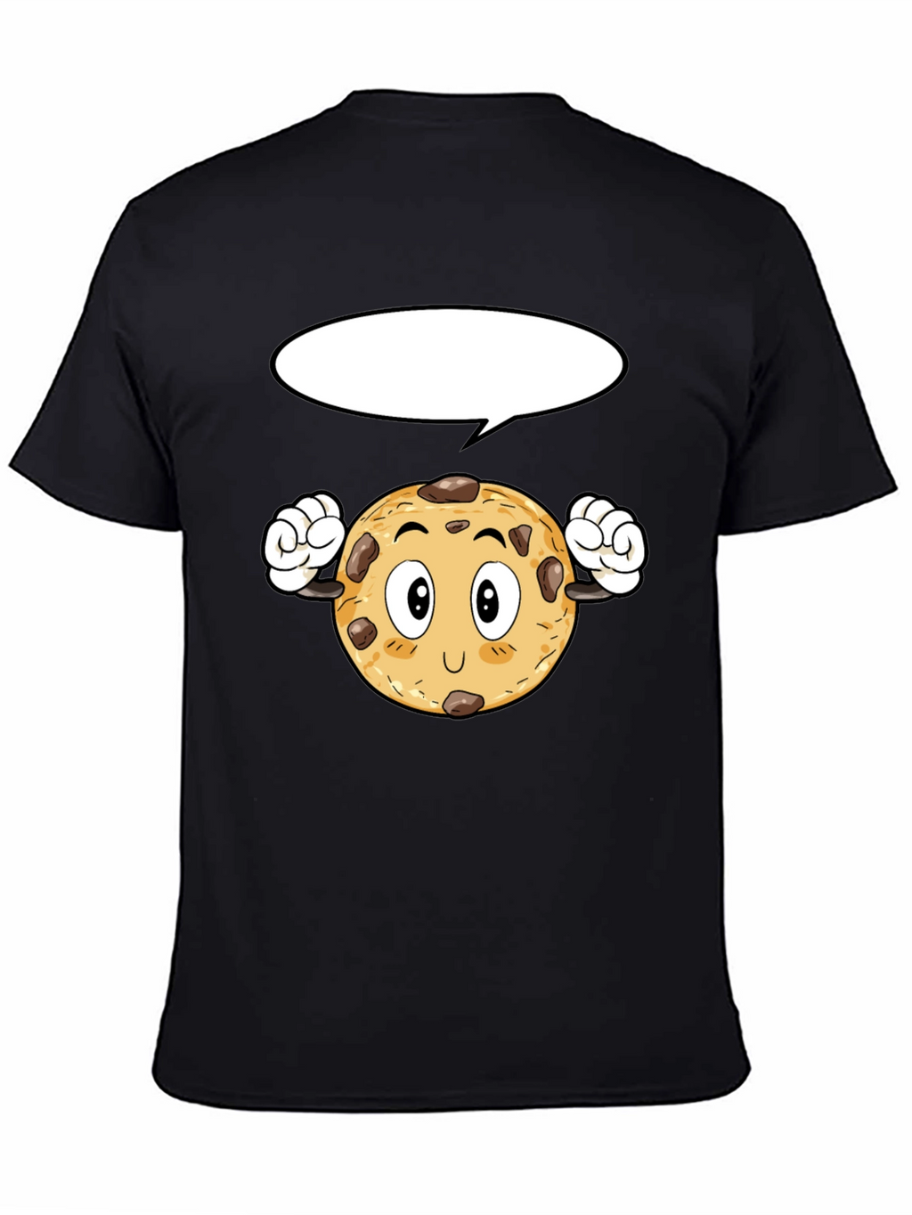 Cartoon Cookie Black T-Shirt