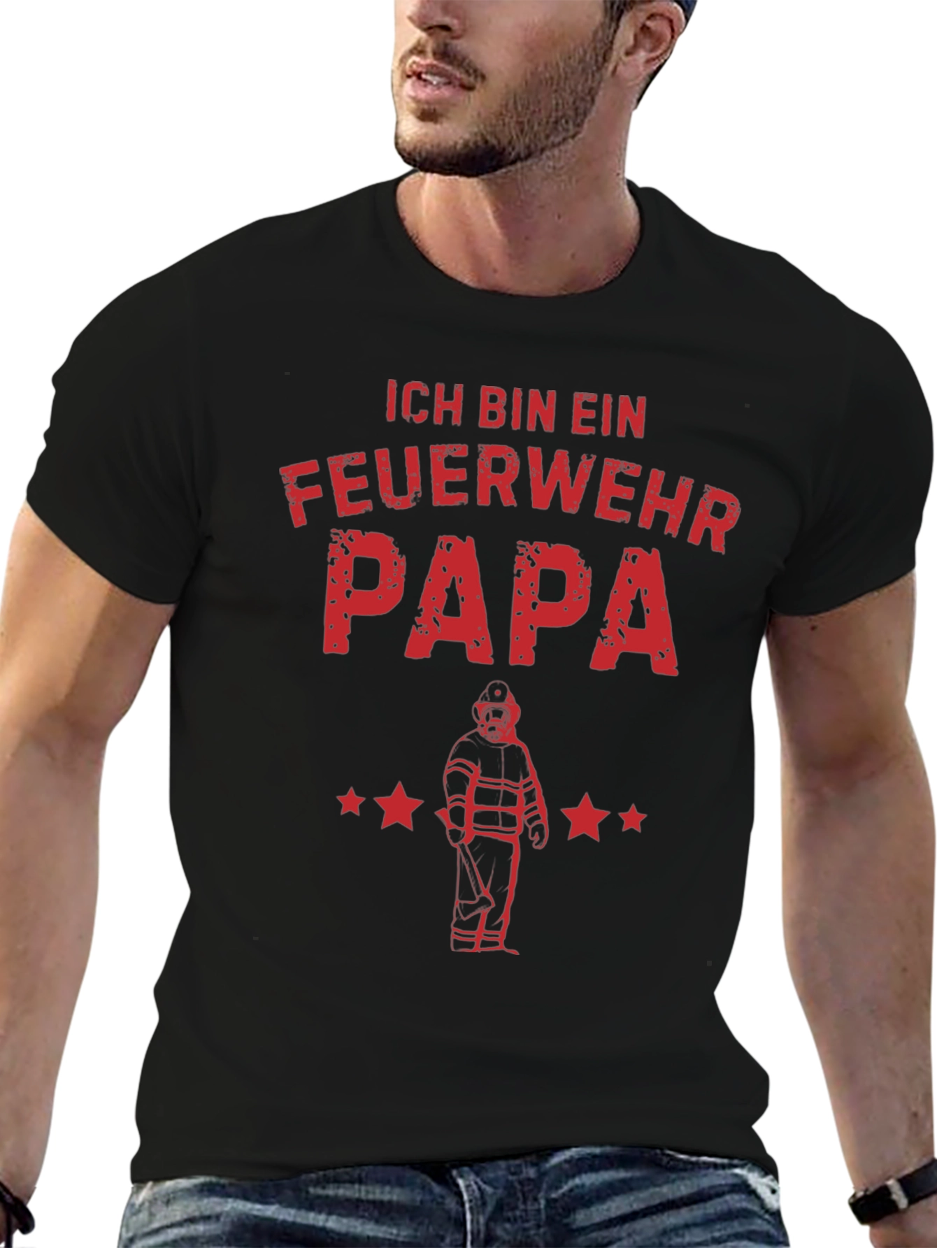 Feuerwehr Papa T-Shirt - Firefighter Dad Tee