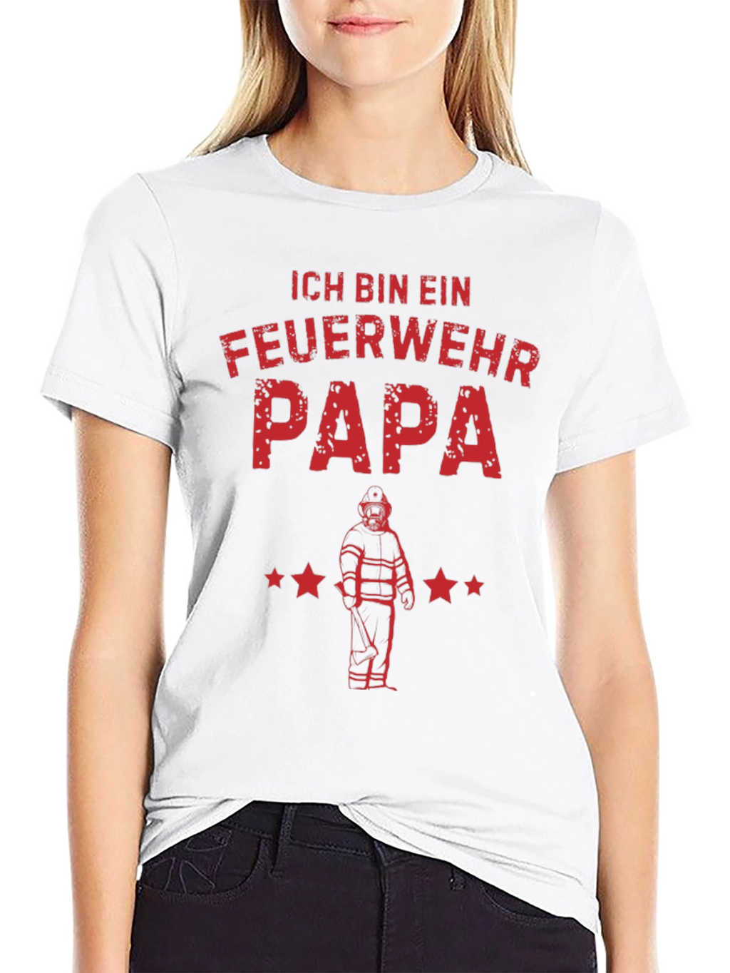 Feuerwehr Papa T-Shirt - Firefighter Dad Tee