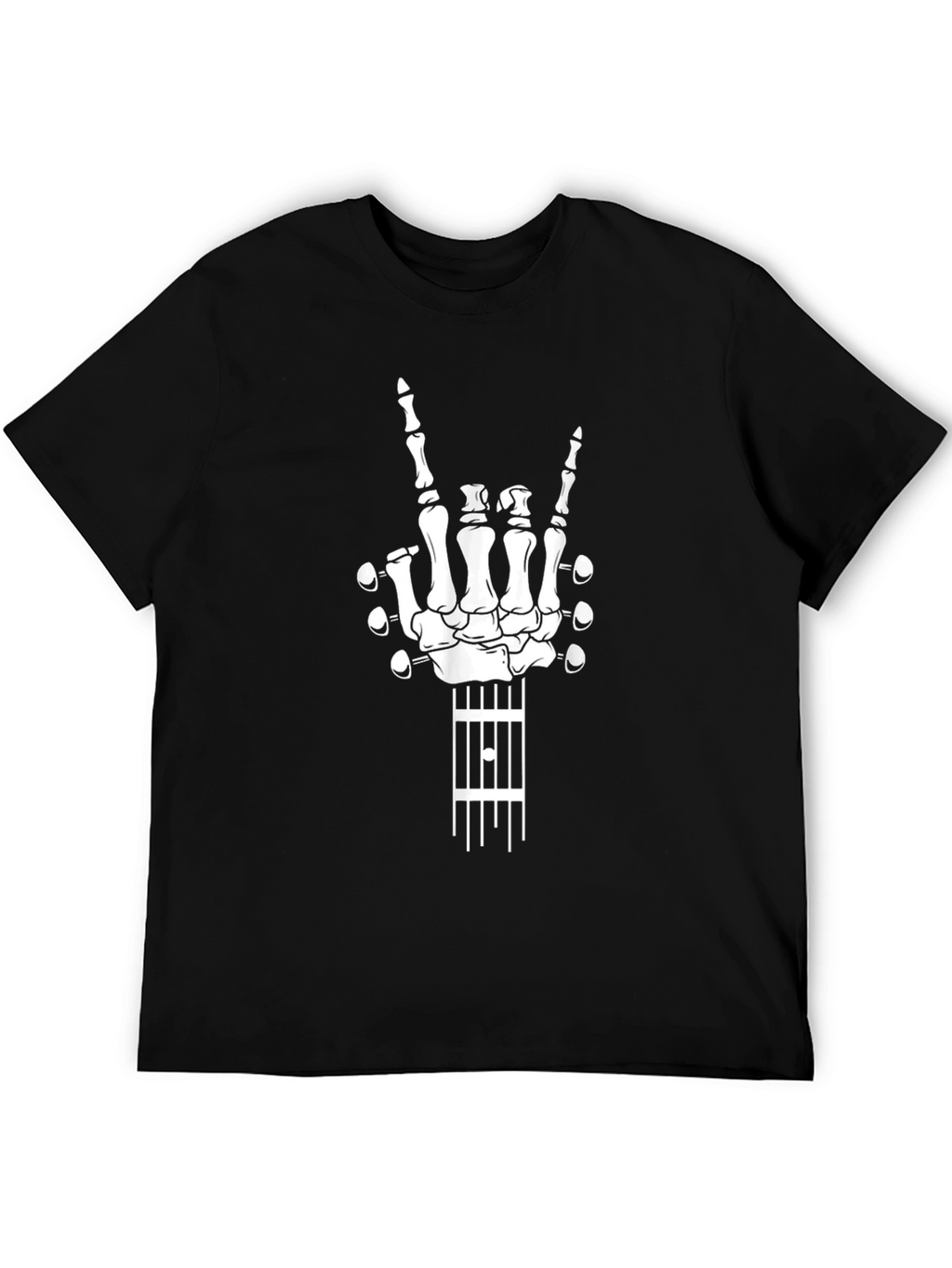 Rock On Skeleton Hand Guitar T-Shirt