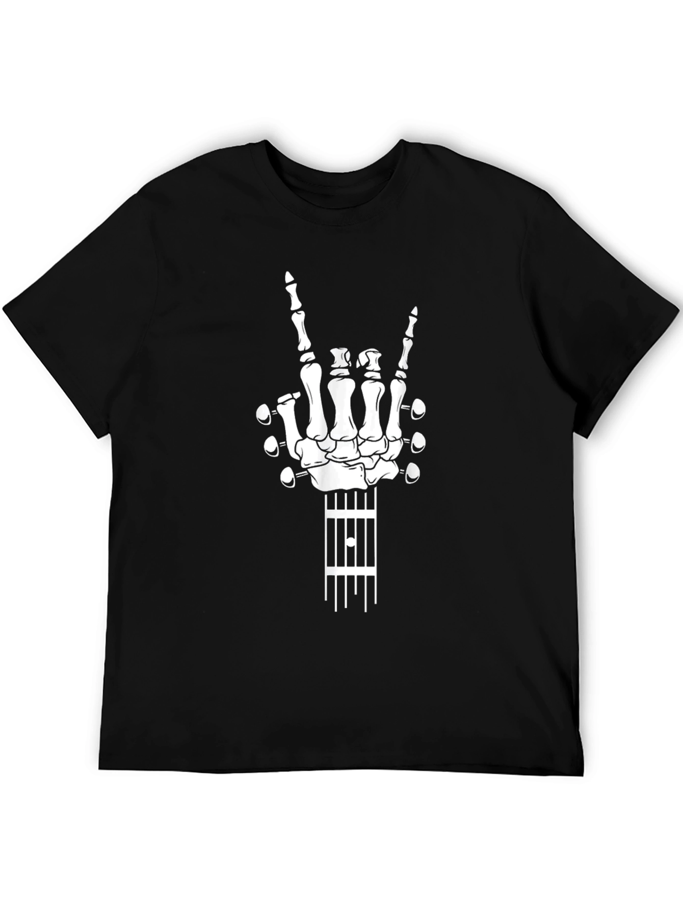 Rock On Skeleton Hand Guitar T-Shirt