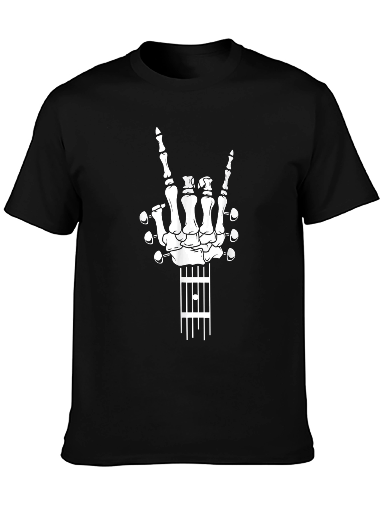 Rock On Skeleton Hand Guitar T-Shirt
