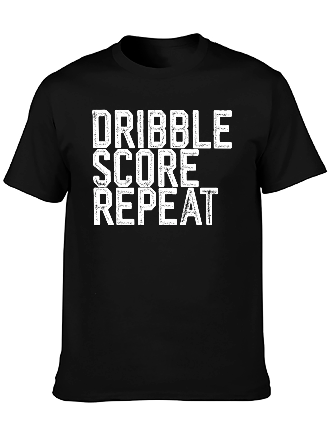 Dribble Score Repeat T-Shirt - Basketball Graphic Tee