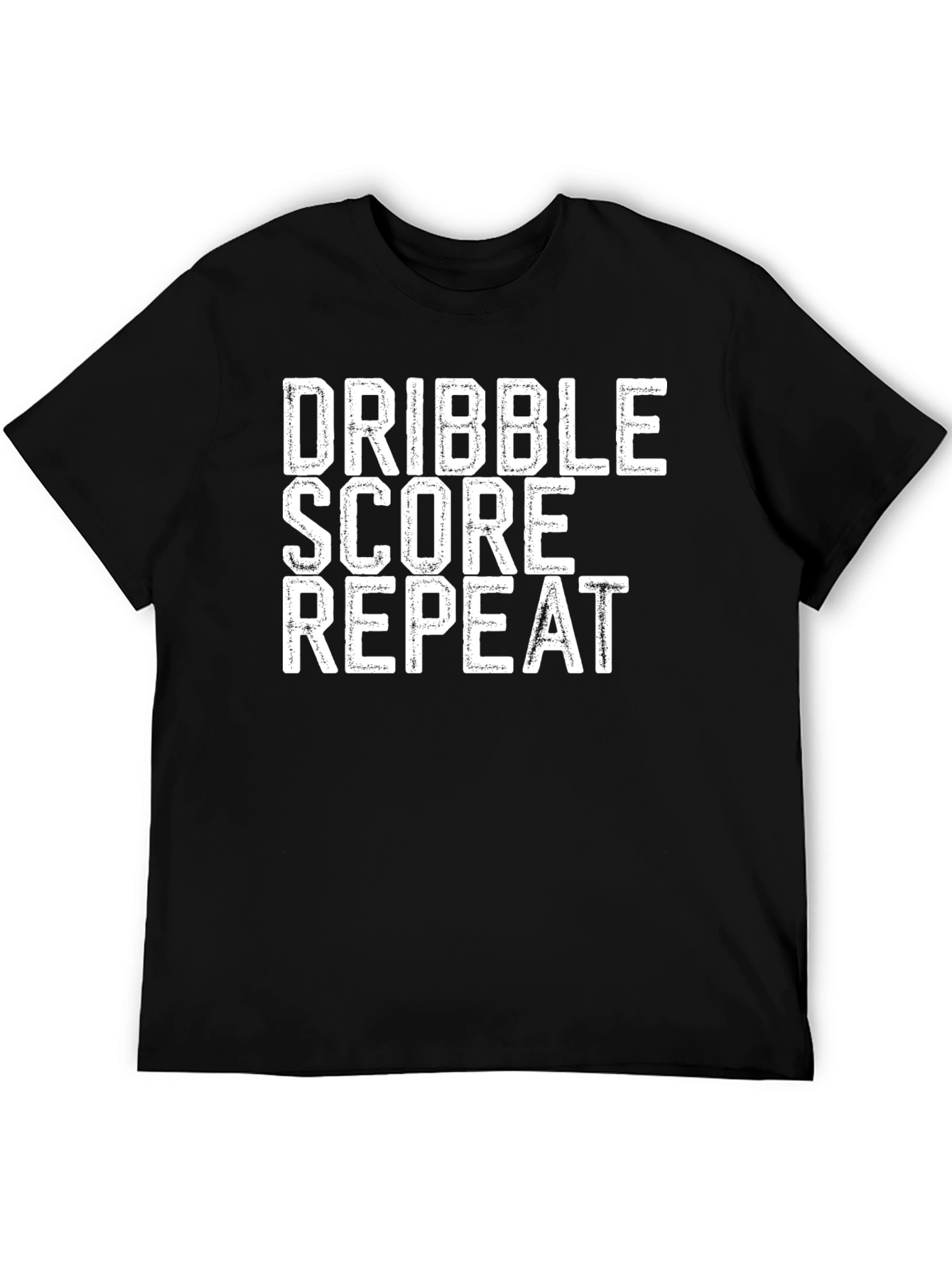 Dribble Score Repeat T-Shirt - Basketball Graphic Tee