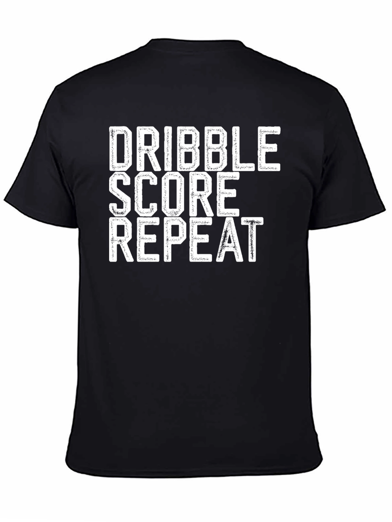 Dribble Score Repeat T-Shirt - Basketball Graphic Tee