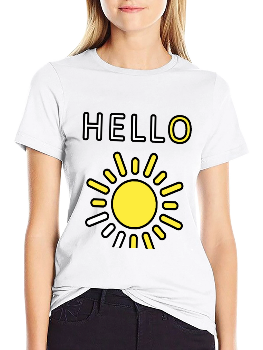 Hello Sunshine Graphic Tee - Black