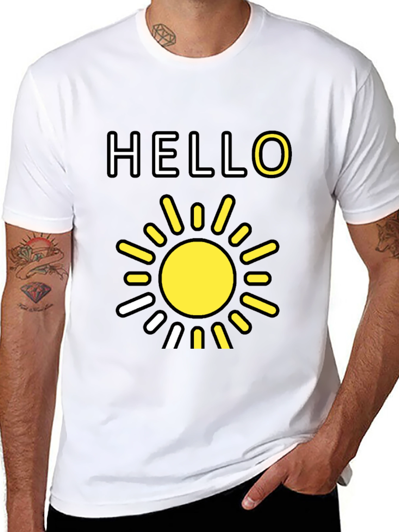 Hello Sunshine Graphic Tee - Black