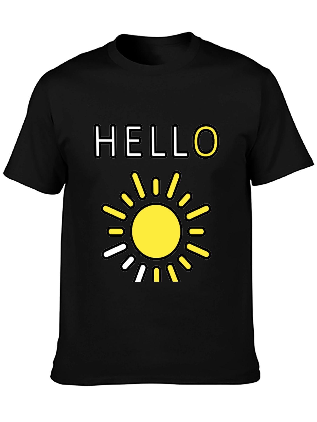 Hello Sunshine Graphic Tee - Black