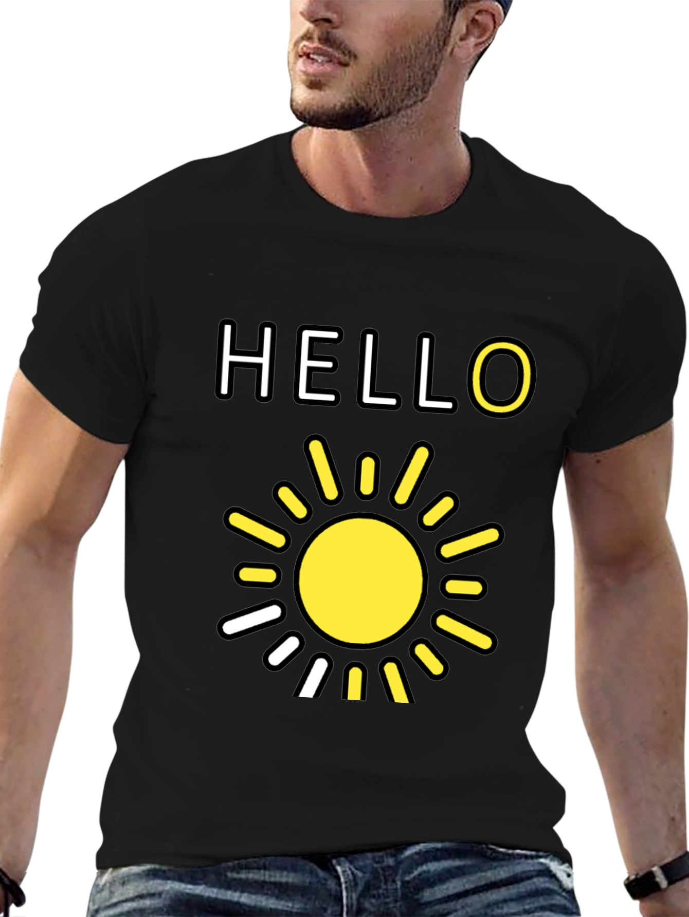 Hello Sunshine Graphic Tee - Black