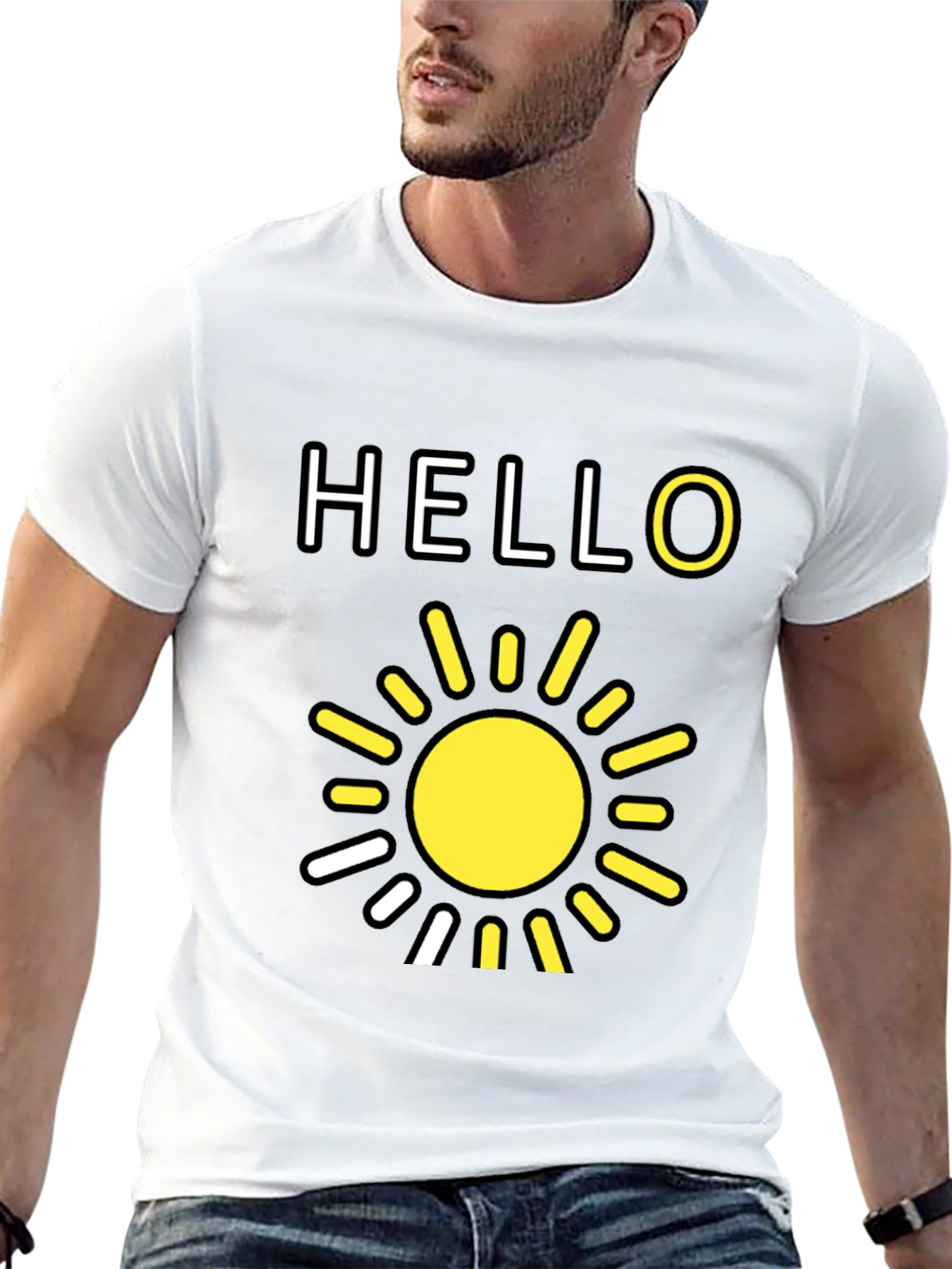 Hello Sunshine Graphic Tee - Black