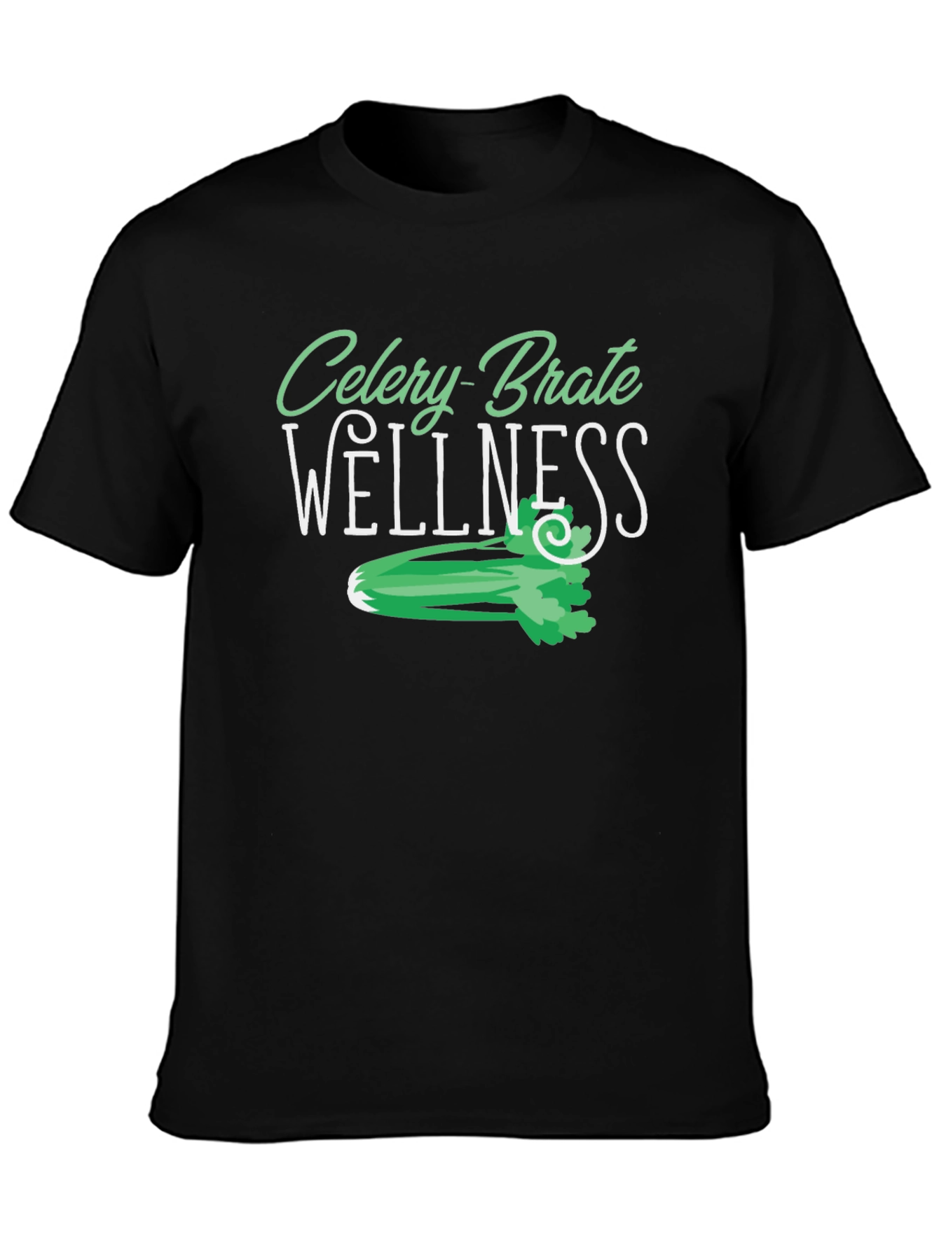Celery-Brate Wellness Black T-Shirt