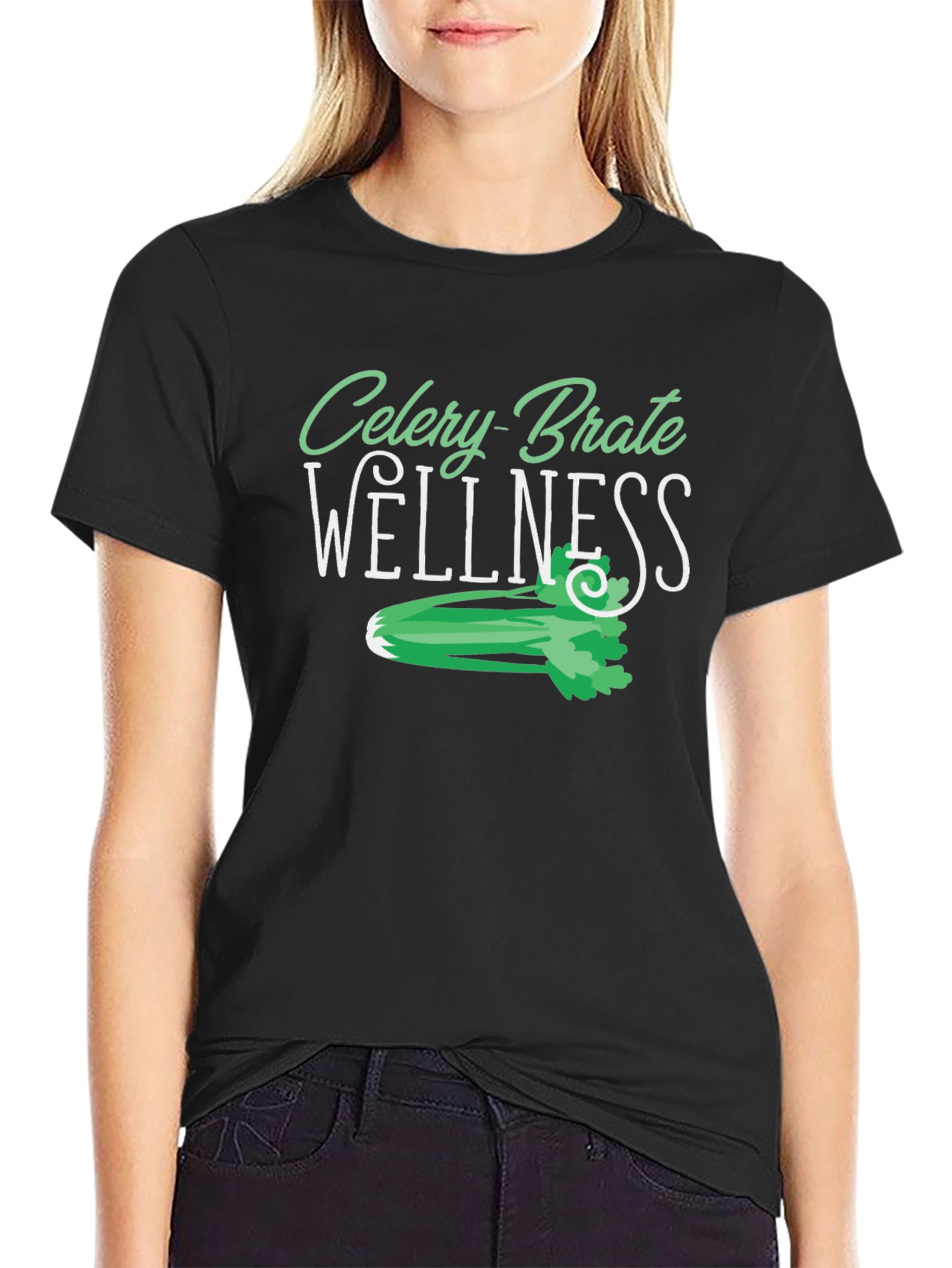 Celery-Brate Wellness Black T-Shirt