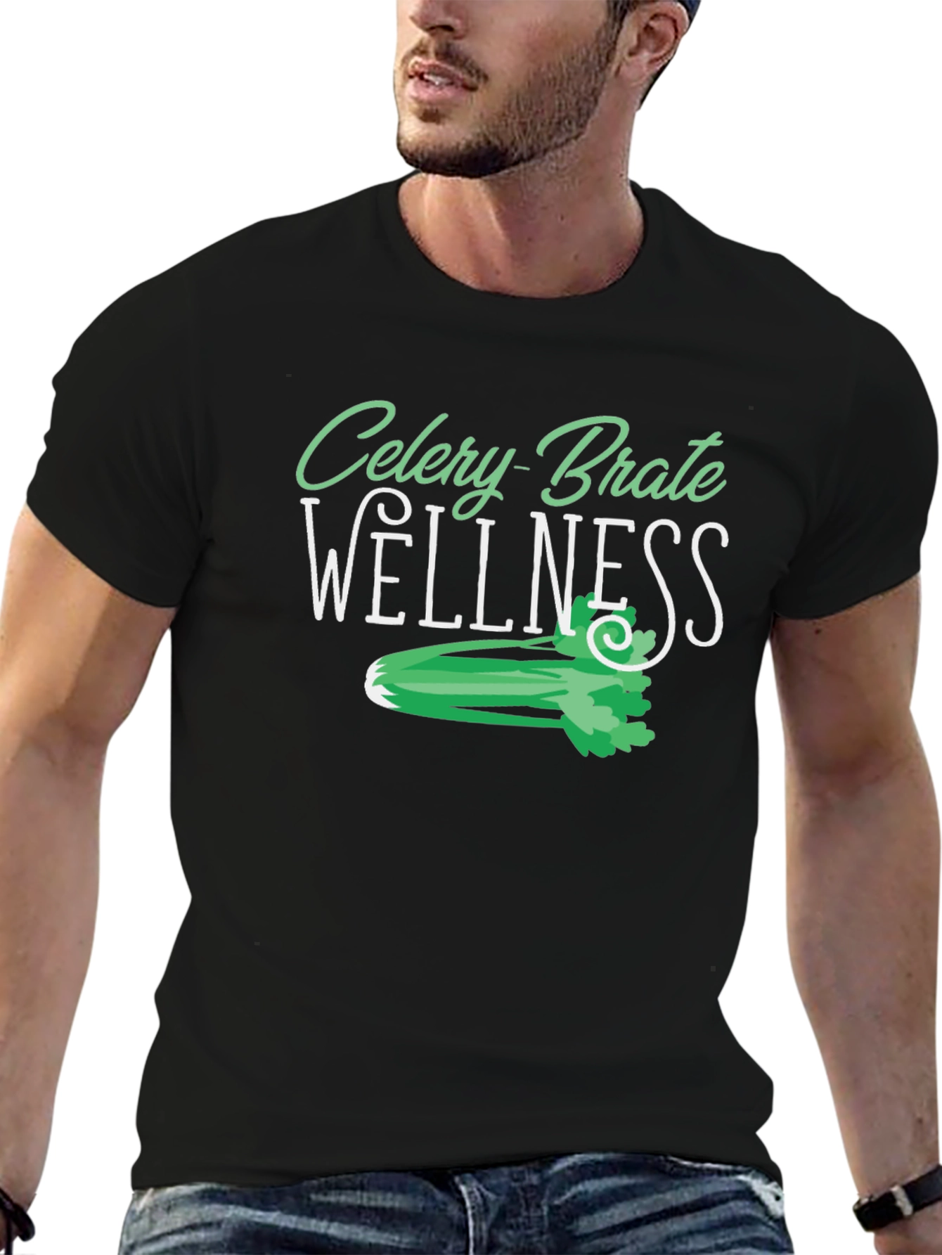 Celery-Brate Wellness Black T-Shirt