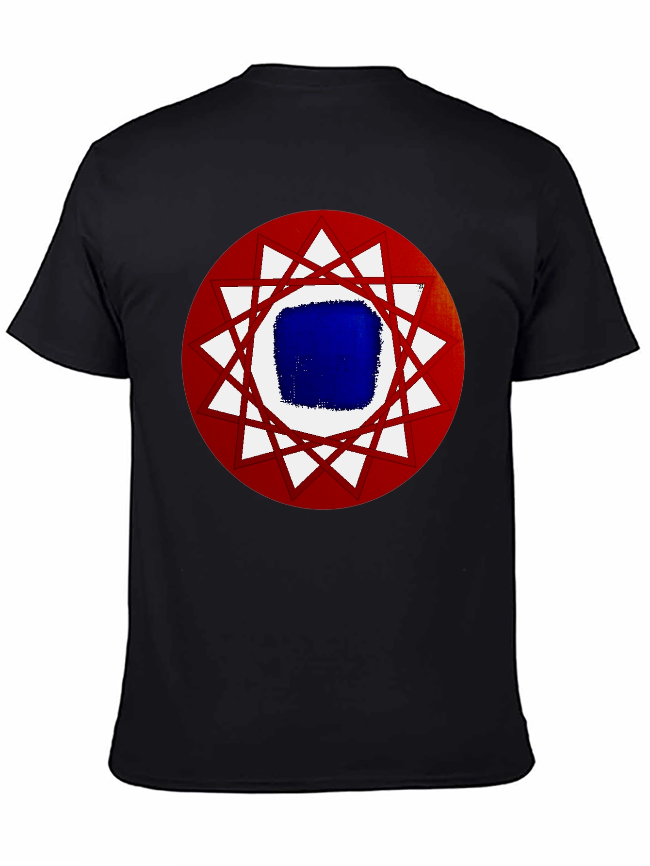 Geometric Graphic Tee - Black