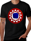 Geometric Graphic Tee - Black
