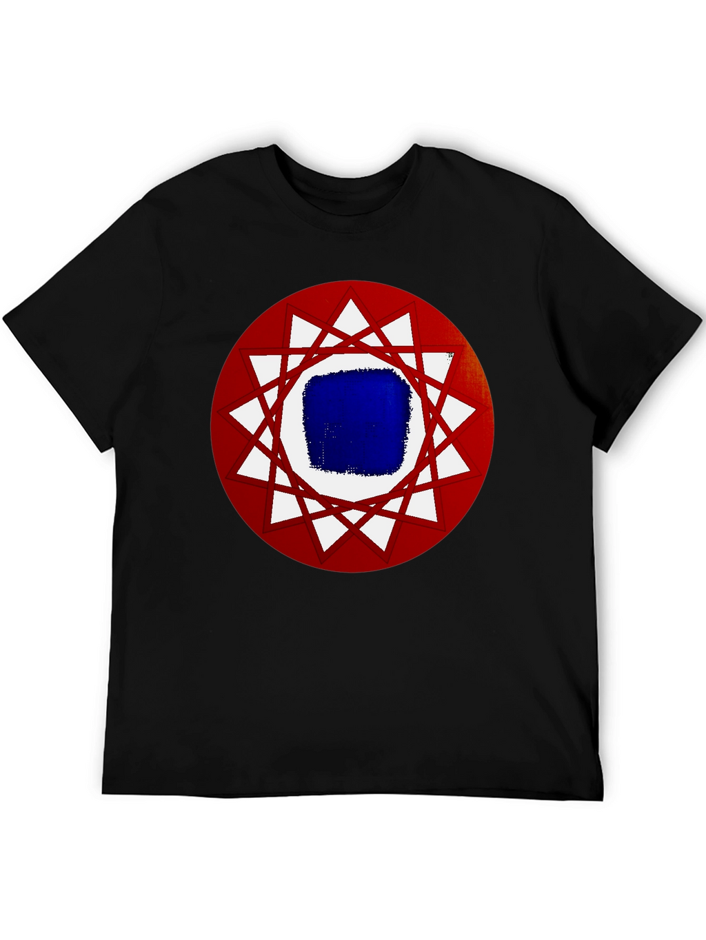 Geometric Graphic Tee - Black
