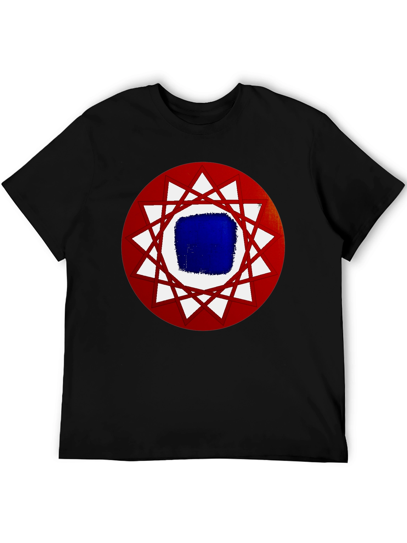 Geometric Graphic Tee - Black