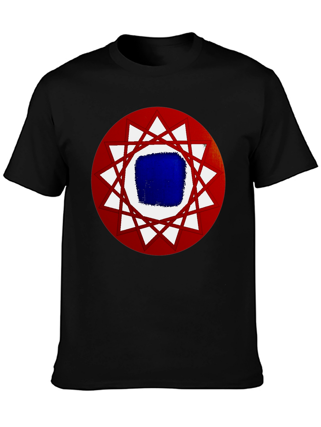 Geometric Graphic Tee - Black